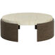 Mesa 50 X 17.5 inch Cream / Brown Outdoor Coffee Table